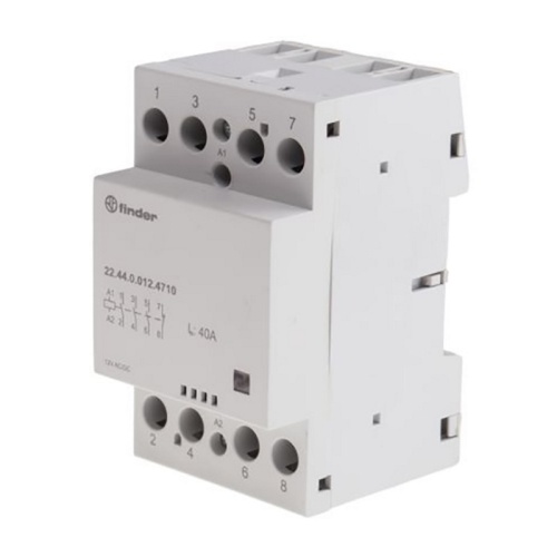 Модульный контактор, 3NO+1NC 40А (зеркальные контакты EN 60947-4-1), контакты AgSnO2, катушка 240В АС/DC, ширина 53.5мм, степень защиты IP20, опции: мех.индикатор | код 224402304717 | FINDER Модульный контактор, 3NO+1NC 40А (зеркальные контакты EN 60947-4-1), контакты AgSnO2, катушка 240В АС/DC, ширина 53.5мм, степень защиты IP20, опции: мех.индикатор | код 224402304717 | FINDER