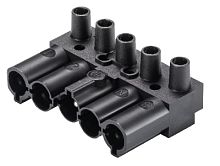 Вилочная контактная вставка, 5 полюсов, винтовая фиксация, номинальные характеристики: 250/400V, 20A, цвет: черный, серия gesis GST18i5 | код 92.052.3353.1 | Wieland