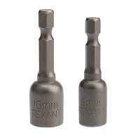 Ключ-насадка 1/4 магнитный 8х48 мм + 10х48 мм (упак. 2 шт.) REXANT | код 92-0402-2 | REXANT