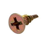 Саморез оконный KRANZ сверло, 3.9х13, желтый цинк, короб (500 шт./уп.) | код KR-01-3722-001 | KRANZ