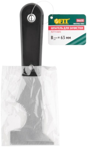 Шпатель многофункциональный малярный, пластиковая ручка Профи 63 мм | код 6650 | FIT фото 3 Шпатель многофункциональный малярный, пластиковая ручка Профи 63 мм | код 6650 | FIT фото 3