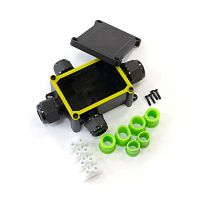 Коробка распределительная 4-вводная IP68 ПА66 40А 450В d5-14 мм 135х96х42 черная | код PR08.13149 | Промрукав