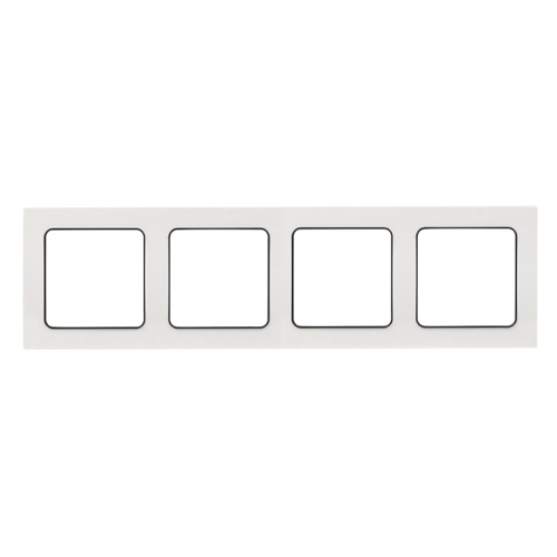 Стокгольм Рамка 4-местная белая с линией цвета черный PROxima | код EZM-G-305-20 | EKF