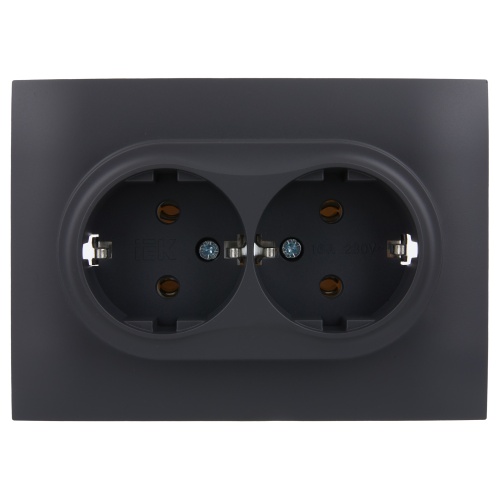 SKANDY Роз. 2-я с з/к без з/ш 16А сб. SK-R08T титан IEK | код SK-R21-16-K48-F | IEK фото 2