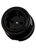 Розетка 2П+З 16А 250В черная «Виви» TDM | код SQ1820-1212 | TDM