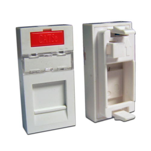 Вставка 22.5x45 на 1 кейстоун, со шторкой, маркировкой и иконкой, белая | код LAN-SIP-22M-WH | LANMASTER Вставка 22.5x45 на 1 кейстоун, со шторкой, маркировкой и иконкой, белая | код LAN-SIP-22M-WH | LANMASTER