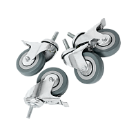 Ролики поворотные с тормозом для напольных шкафов TFI, болтовое крепление М10, диаметр колеса 75мм, уп-ка 4шт. | код TLK-CB4B-I | TLK