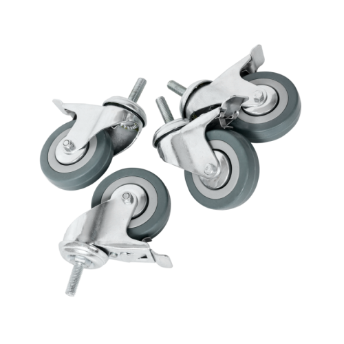 Ролики поворотные с тормозом для напольных шкафов TFI, болтовое крепление М10, диаметр колеса 75мм, уп-ка 4шт. | код TLK-CB4B-I | TLK Ролики поворотные с тормозом для напольных шкафов TFI, болтовое крепление М10, диаметр колеса 75мм, уп-ка 4шт. | код TLK-CB4B-I | TLK