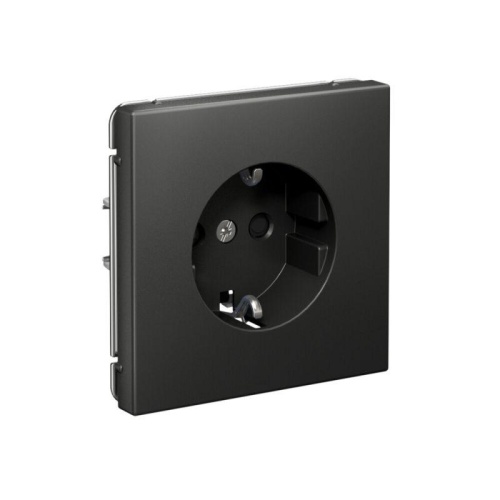 Розетка ArtGallery 16А с заземл. со шторками быстрозажим. клем. механизм базальт SE GAL001445S