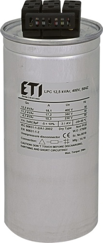 Конденсаторная батарея LPC 12,5kVAr (400V) | код 004656751 | ETI