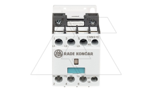 Контактор CNN 9 10 380/400V 50Hz, 3P, 9A/(25A по AC-1), 4.5kW(400VAC), 380/400VAC, 1NO | код EAC605022 | Rade Koncar Контактор CNN 9 10 380/400V 50Hz, 3P, 9A/(25A по AC-1), 4.5kW(400VAC), 380/400VAC, 1NO | код EAC605022 | Rade Koncar