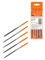 Набор надфилей 5 шт, ?4 мм, длина 160 мм, пластиковая рукоятка, Рубин TDM | код SQ1026-0302 | TDM