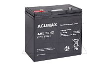 Батарея аккумуляторная Acumax AML55-12, 12V/55Ah, 200(203)x229x138 HxLxW, 17.3kg, 10-12лет | код AML55-12 | EMU