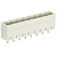 Вилочный разъем, вертикальный, на плату, шаг 5,08 мм, 3 полюса, фиксация на плате пайкой, 300V, 12А, без маркировки, цвет: серый, серия 8213 S G | код 25.350.3353.0 | Wieland