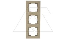 Rita - Рамка 3 поста, вертикальный монтаж, антрацит | код 2220-800-2386 | Mutlusan