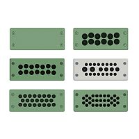 Панель кабельного ввода с фланцами для щита EC 148x60мм, кол-во вход. x диаметр в мм: 16x3,0-6,5 / 4x5,0-9,2 / 2x8,0-12,5, IP65 | код ECRM0022 | ETA