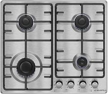 Газовая варочная поверхность Maunfeld EGHS.64.3STS-ES/G нержавеющая сталь | код 1859625 | MAUNFELD