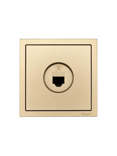 ZIMA Розетка телефонная евро золото LEZARD | код 704-3688-137 | LEZARD фото 3