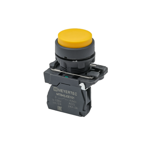 Кнопка выступающая желтая, 1NO, IP65, пластик MTB5-AL51 | код 137234 | MEYERTEC Кнопка выступающая желтая, 1NO, IP65, пластик MTB5-AL51 | код 137234 | MEYERTEC