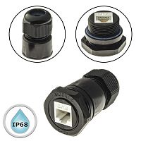 Разъём герметичный SZC RJ45M25Z1-6A, 10BASE-T,100 BASE-T, 1000 BASE-T | код 107887 | SZC