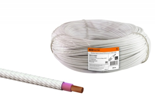 Провод термостойкий РКГМ 6 мм (бухта 100м) ТРТС | код SQ0122-0027 | РЭМЗ ТМ Провод термостойкий РКГМ 6 мм (бухта 100м) ТРТС | код SQ0122-0027 | РЭМЗ ТМ