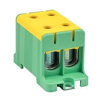 Клемма силовая вводная двойная КСВ 16-95 желтая-зеленая HLT | код 081-30-018 | HLT