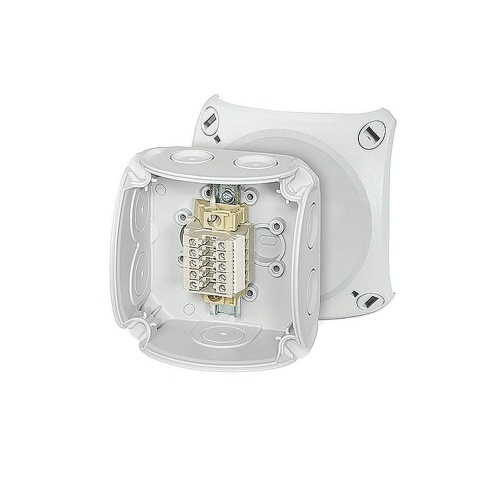 Коробка клеммная 93х93х62 PP IP66 серая мембранная 5 клемм 0.5-2.5мм (RK 0205 T) | код 62000172 | HENSEL Коробка клеммная 93х93х62 PP IP66 серая мембранная 5 клемм 0.5-2.5мм (RK 0205 T) | код 62000172 | HENSEL