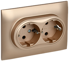 SKANDY Роз. 2-я с з/к/ш 16А в сб. SK-R07Sa песоч. IEK | код SK-R24-16-K98-F | IEK