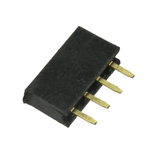 Гнездо для плат 2.00 мм RUICHI PBS2-04 наклон 2.00 мм, 4 контакта | код 55138 | Ruichi