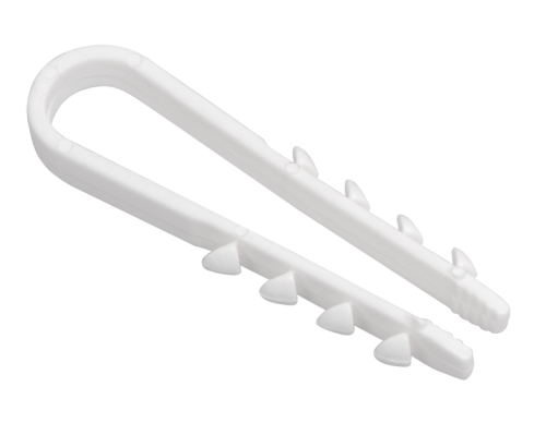 Дюбель хомут 5-10мм нейлон белый ИЭК | код UHH35-5-10-100* | IEK