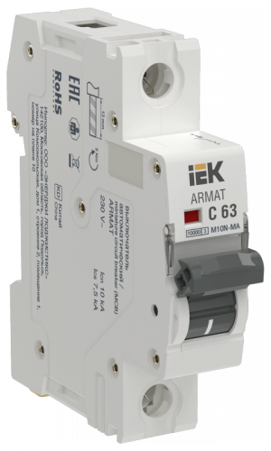 ARMAT Авт. выкл. без тепл. расц. M10N-MA 1P C 63А IEK | код AR-M10N-MA-1-C063 | IEK ARMAT Авт. выкл. без тепл. расц. M10N-MA 1P C 63А IEK | код AR-M10N-MA-1-C063 | IEK