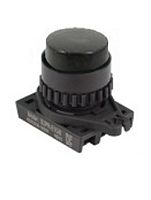 Головка кнопки S2PR-E1K, выступающая черная ?28мм с самовозвратом, монтажное отверстие ?22/25мм | код A8026-A5550001612 | РЕЛЕ И АВТОМАТИКА