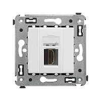HDMI розетка одинарная в стену, тип А-А, Avanti, Белое облако | код 4400253 | DKC