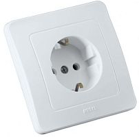 Розетка скрытая с заземлением белая | код РС16-311 | HEGEL