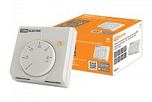 Термостат механический открытого монтажа НТ-1, индикатор, вкл/выкл, 10 А, 230 В, белый, TDM | код SQ2503-0009 | TDM