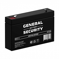 GS7.2-6 Аккумуляторная батарея систем охраны и пожарной безопасности, напряжение: 6В, ёмкость: 7,2Ач, клеммы типа: F1, Размеры ДШВ: 151х34х98мм, вес: 1,06кг. Срок службы: до 5 лет. | код GS7.2-6 | GENERAL SECURITY
