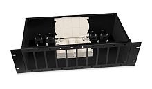 Cabeus FO-19-10FP-BK Кросс бокс оптический 19 3U на 10 адаптерных панелей, цвет черный | код 10801c | Cabeus