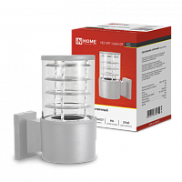 Светильник уличный односторонний НБУ ART-1хA60-GR алюминиевый под лампу 1хA60 E27 230B серый серии CITY IP65 IN HOME | код 4690612037622 | IN HOME