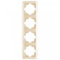 Рамка 4-места вертикальная кремовый ( 10 шт. ) Carmen Viko | код 90572004 | VIKO