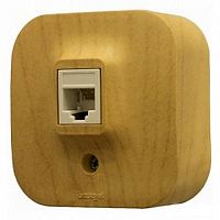 Розетка телефонная 1xRJ11 QUTEO, светло-коричневый | код. 782274 | Legrand