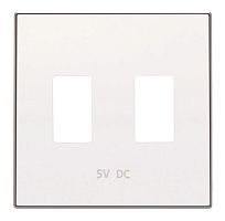 Накладка для механизма 2хUSB зарядного устройства, серия SKY, цвет альпийский белый 8585.3 BL | код 2CLA858530A1101 | ABB