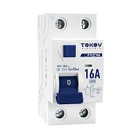 Выключатель дифференциального тока (УЗО) 2п (1P+N) 16А 10мА тип AC 6кА PRIZMA TOKOV Electric TKE-PZ60-RCDM-2-16-10-AC