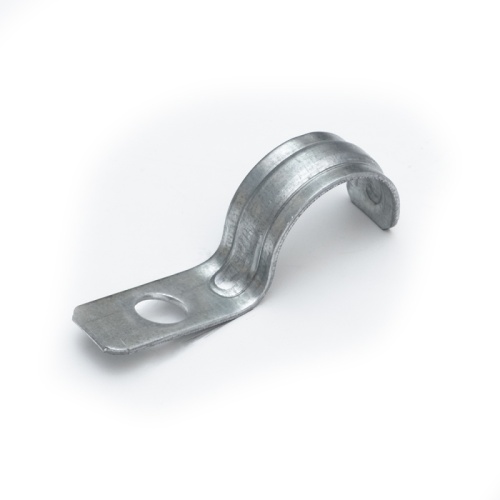 Скоба металлическая однолапковая усиленная противопожарная СМОУ d25-26 мм отв. d 6,5 мм (100шт/800шт уп/кор) Промрукав | код PR13.02427 | ПРОМРУКАВ