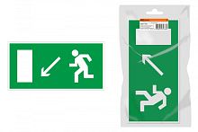 Знак Направление к эвакуационному выходу налево вниз 350х124мм для ССА инд. упаковка TDM | код SQ0817-1002 | TDM