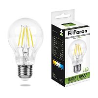 Лампа светодиодная LED 9вт Е27 белый FILAMENT | код 25632 | Feron