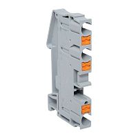 Клеммная колодка пружинная 6 Push-in 3 вывода серая | код PIT-6-3 | EKF