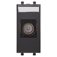 Розетка TV одиночная модульная, Avanti, Черный матовый, 1 модуль | код 4412501 | DKC