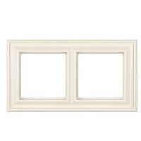 Рамка 2-местная для вертикальной и горизонтальной установки. Серия- Eco DECO. Материал- термопласт. Цвет- слоновая кость. | код EPD482 | JUNG