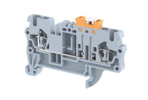 Клемма проходная пружинная 2,5 мм2 с размыкателем, на 2 подключения, серая SQK2.5-GREY | код 2102120000 | Elmex Клемма проходная пружинная 2,5 мм2 с размыкателем, на 2 подключения, серая SQK2.5-GREY | код 2102120000 | Elmex