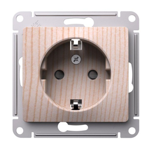 Розетка Glossa 16А заземл. защ. шторки механизм сосна | код GSL001545 | Systeme Electric Розетка Glossa 16А заземл. защ. шторки механизм сосна | код GSL001545 | Systeme Electric